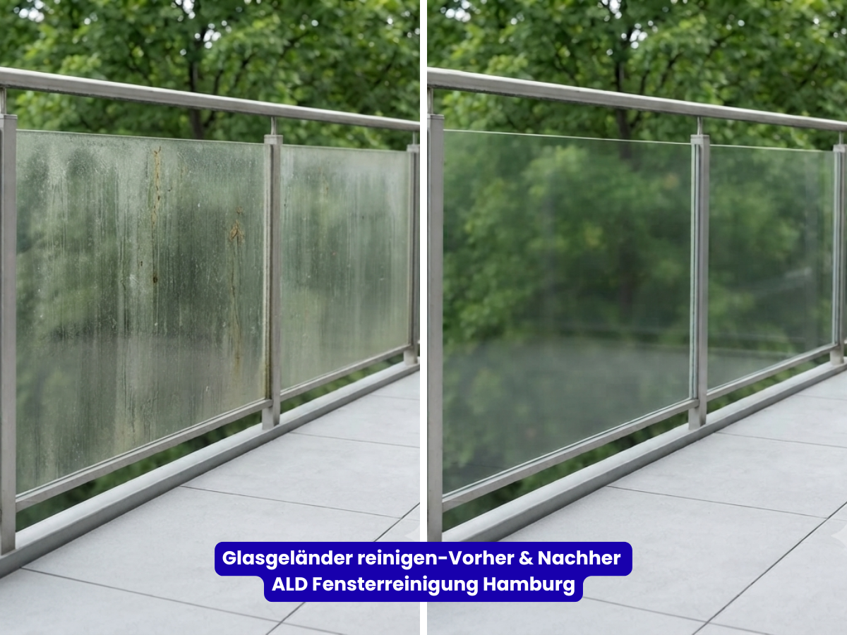 Glasgeländerreinigung