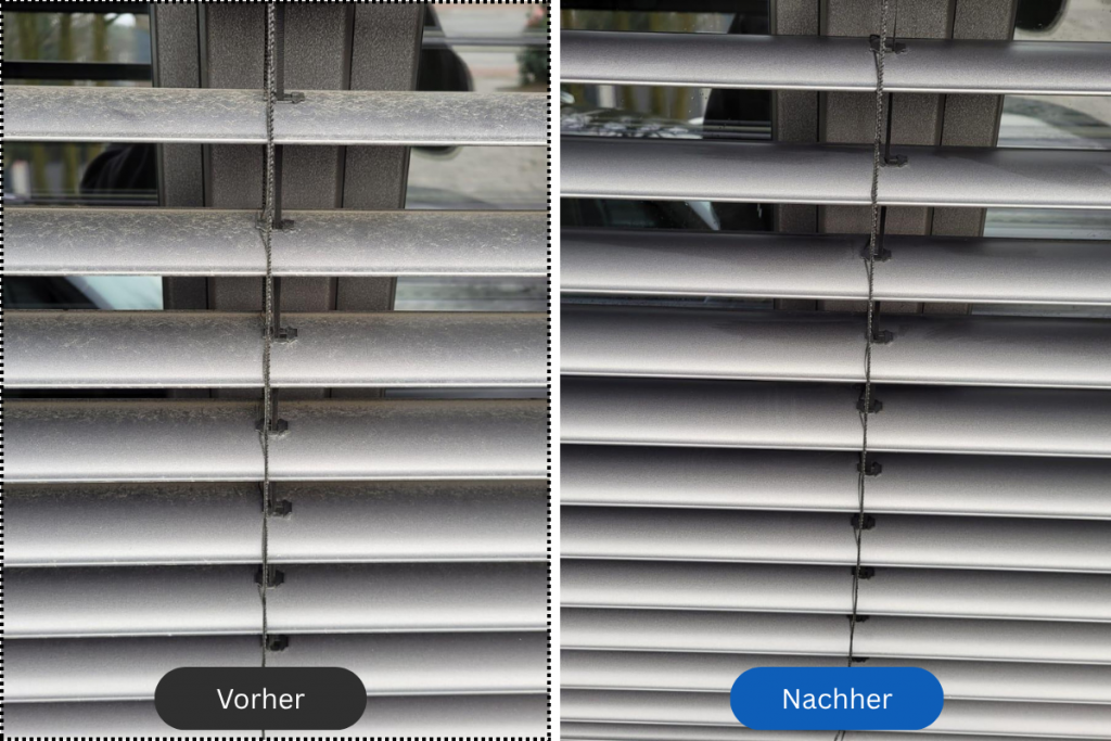 Jalousienreinigung Vorher-Nachher