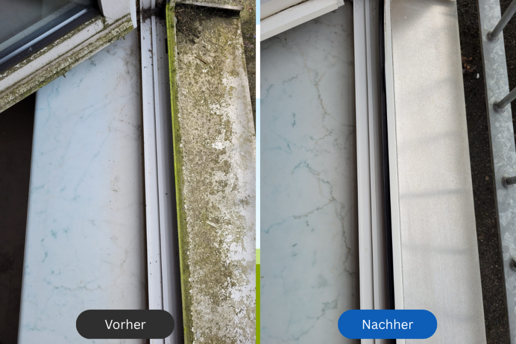 vorher nachher fensterbank & rahmen reinigen 5