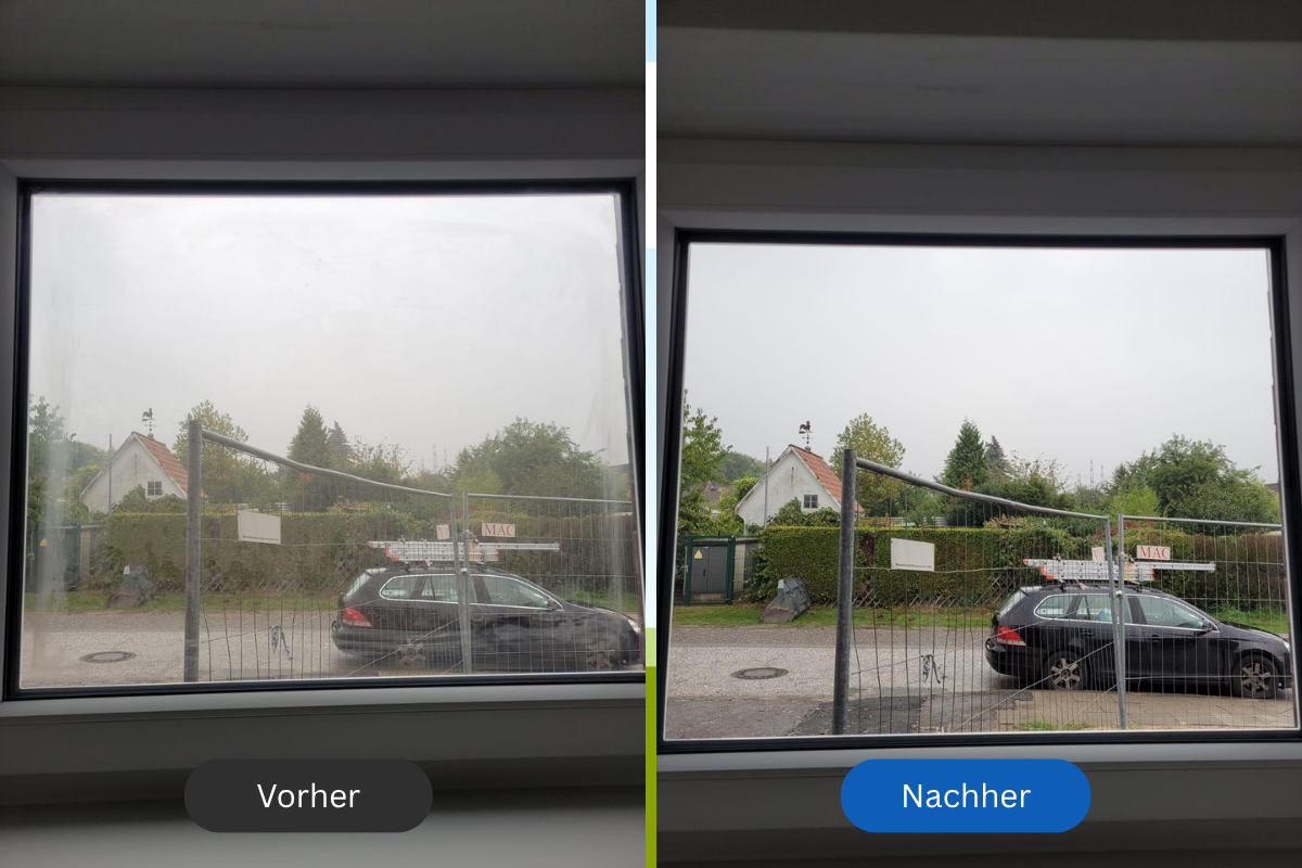 vorher nachher fensterreinigung